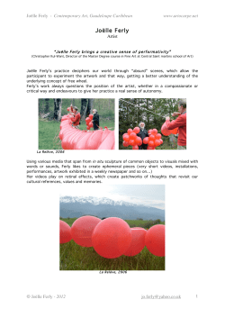 Joelle Ferly Bio 2012