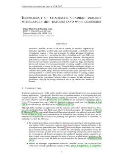 inefficiency of stochastic gradient descent with larger mini