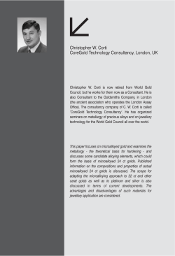 Microalloying of High Carat Gold