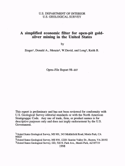 A simplified economic filter for open-pit gold
