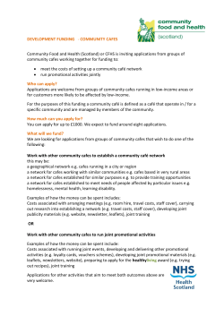 details can be found here - Community Food and Health (Scotland)