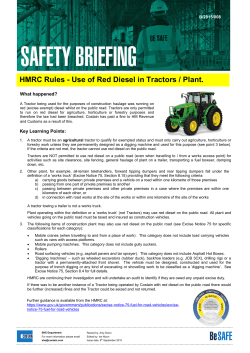 HMRC Rules - Use of Red Diesel in Tractors / Plant.