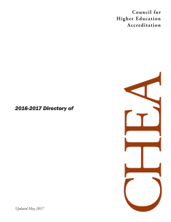 2016-2017 Directory of CHEA