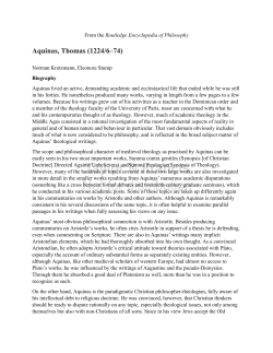 Aquinas, Thomas (1224/6&ndash;74)