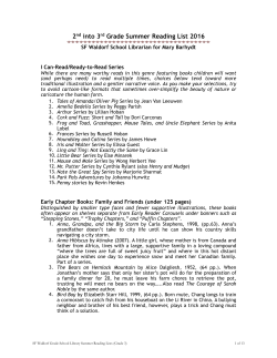 3rd Grade Book List - The Siskiyou School
