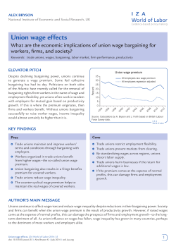 Union wage effects - IZA World of Labor