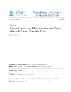 Subject-Matter Arbitrability in International Cases