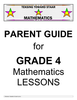 MATHEMATICS - TEKSing toward STAAR