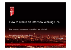 How to create an interview winning CV