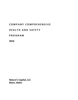 Comprehensive Safety and Health Program