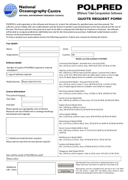 Quote Request Form - National Oceanography Centre