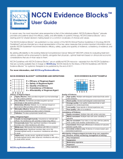 NCCN Evidence Blocks&trade; User Guide
