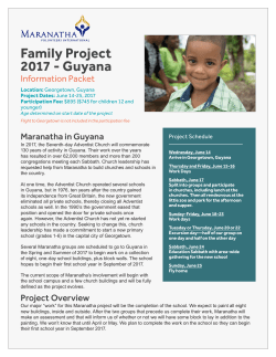 Family Project 2017 - Guyana