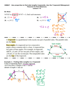 7-5 Midsegments of Trapezoids