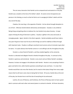 Hamlet Essay - About Jennifer