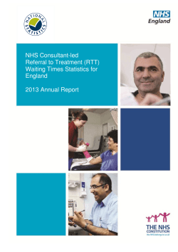 NHS Consultant-led Referral to Treatment (RTT) Waiting Times