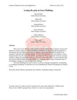 Losing the grip on Sears Holdings