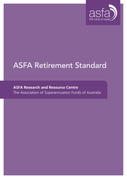 ASFA Retirement Standard