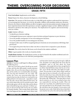 Sample Lesson Plan - Learning for Life