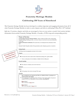 Module VI. Celebrating 150 Years