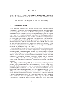 "Statistical Analysis of Large Wildfires," Chapter 4 Economics