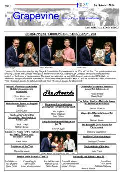 16th Oct. 2014 - George Pindar School Scarborough