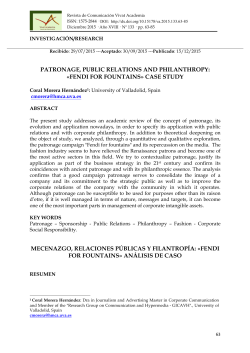 patronage, public relations and philanthropy