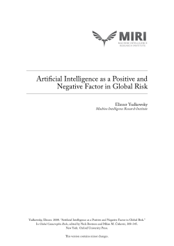 Artificial Intelligence as a Positive and Negative Factor in Global Risk
