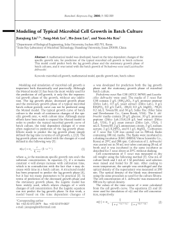 Modeling of Typical Microbial Cell Growth in Batch Culture