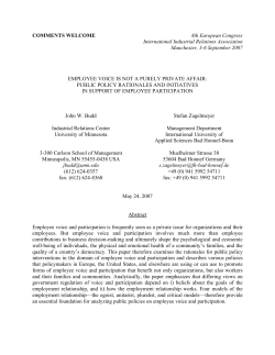 Employee Voice is Not a Purely Private Affair