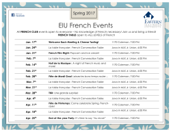 French Club Events - Spring 2017 - Horizontal