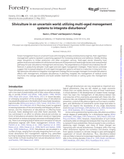 Silviculture in an uncertain world: utilizing multi
