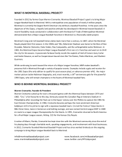 Overview PDF - Montreal Baseball Project