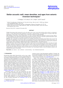 Stellar acoustic radii, mean densities, and ages from seismic