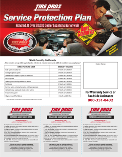 Learn more about the Tire Pros Service Protection Plan