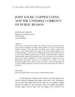 john locke, clipped coins, and the unstable currency of public reason