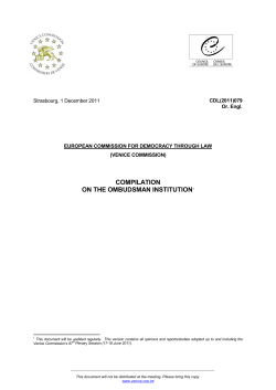 Compilation on the Ombudsman institution