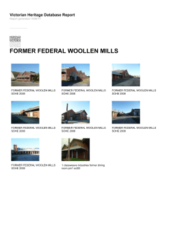 former federal woollen mills - Victorian Heritage Database