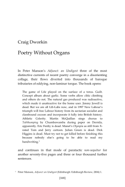 Poetry Without Organs