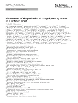 Measurement of the production of charged pions by protons on a