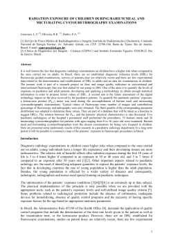 radiation exposure of children during barium meal and