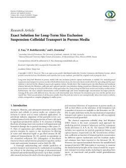 Exact Solution for Long-Term Size Exclusion Suspension