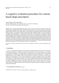 A cognitive evaluation procedure for contour based shape descriptors