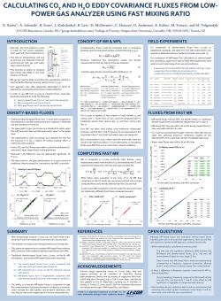 Calculating CO 2 and H 2 O Eddy Covariance Fluxes from Low