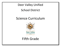 Science Curriculum Fifth Grade - Deer Valley Unified School District