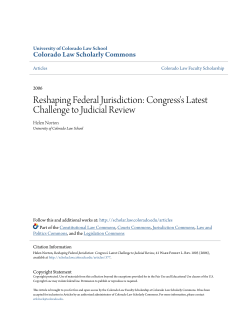 Congress`s Latest Challenge to Judicial Review