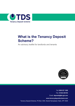 What is the Tenancy Deposit Scheme?