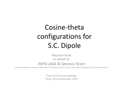 Cosine-theta configurations for SC Dipole