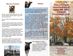 Hancock Farm - the Hancock Dairy Farm