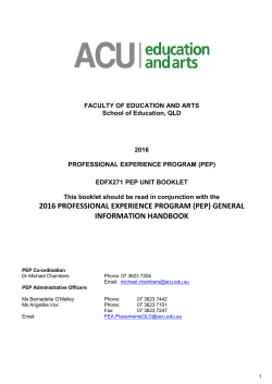 EDFX271 PEP Unit Booklet